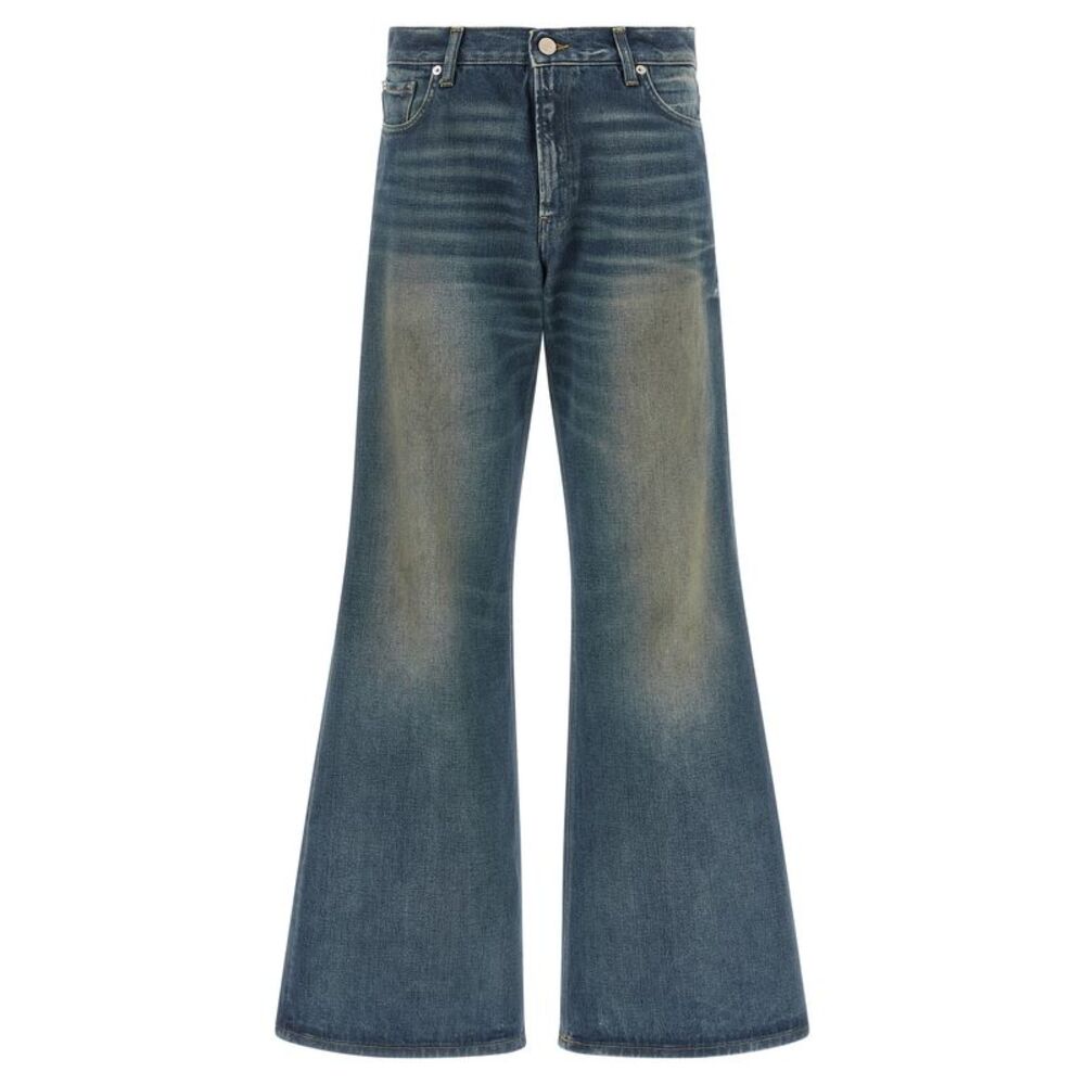 Haikure Blue Cotton Flared Women's Jeans
